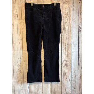 Talbots Black Corduroy Dress Casual Office Straight Leg Pants Size 10